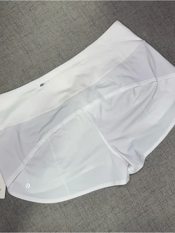 Lululemon Speed Up High Rise White Shorts Size 14 NWT - Image 6