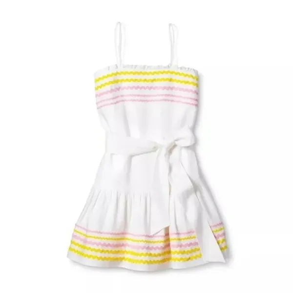 Lisa‎ Marie Fernandez x Target White Ric Rac Linen Mini Dress Size XXS - Image 13