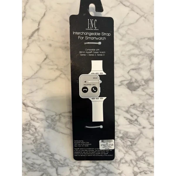 I.N.C. Women's Pink Gray Marbled Rose Gold 42mm Apple Watch Band Strap Wristband - Image 2