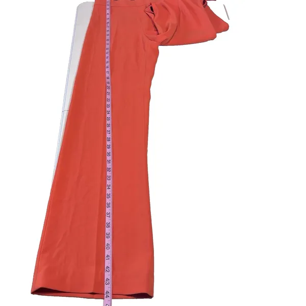 ZARA Orange Wide Leg Pants XS High Rise Flowy Polyester Casual Chic Women Capsul - Image 14