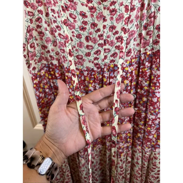Easel Los Angeles Sleeveless Floral Maxi Dress Size Large Multi Color Boho - Image 4