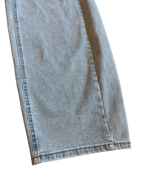 Oat New York Wide Leg Barrel Jeans Light Wash Denim Quiet Luxury Size 10/30 - Image 3