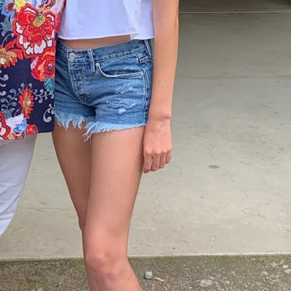 Free People Blue Jean Shorts - Image 3
