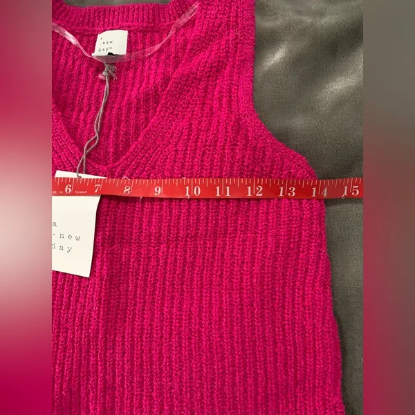 Target A New Day Sleeveless Knit Sweater Tank Top Pink XS - Image 3