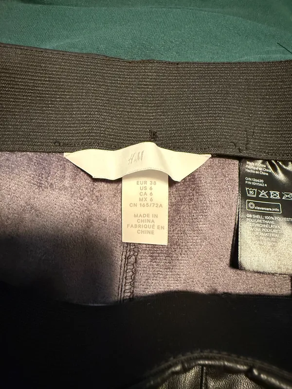 H&M Leather Faux Pants - Image 2