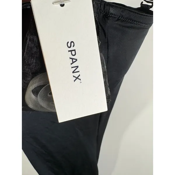 Spanx Suit Your Fancy Strapless Cupped Mid-Thigh Bodysuit Very Black 10156R M - Image 5