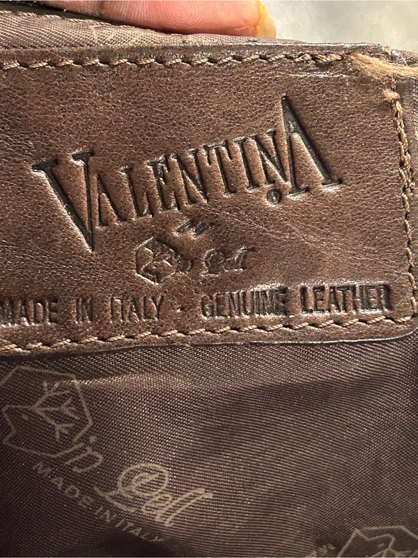 Valentina Brown Leather Interior Tote Tan - Image 6