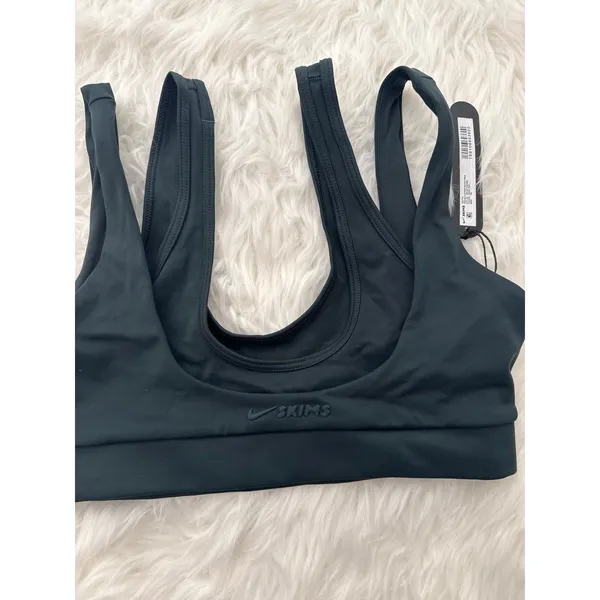 Nike Skims Matte Double Strap Scoop Bra Dark Teal Size XS - Image 8