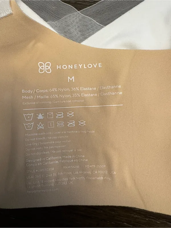 Honeylove crossover Seamless Light Cream Wireless Bralette size medium (no cups) - Image 3