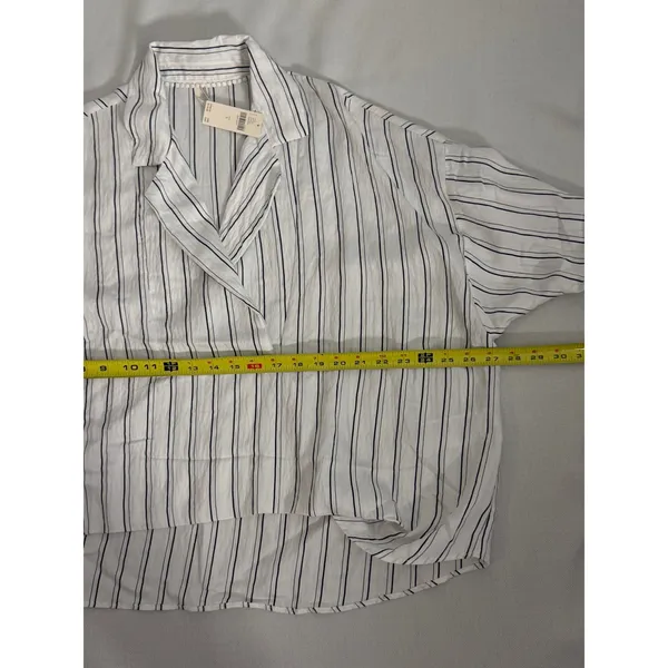 Anthropologie Women's striped Oversized NWT Blouse size S - Image 6