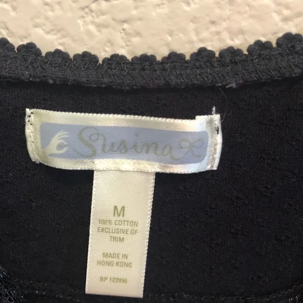 Susina Lacey black tank top M - Image 5