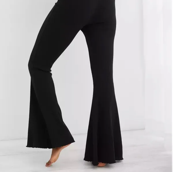 Aerie Kick-It Ribbed High-Waisted Super Flare Pants - Image 3