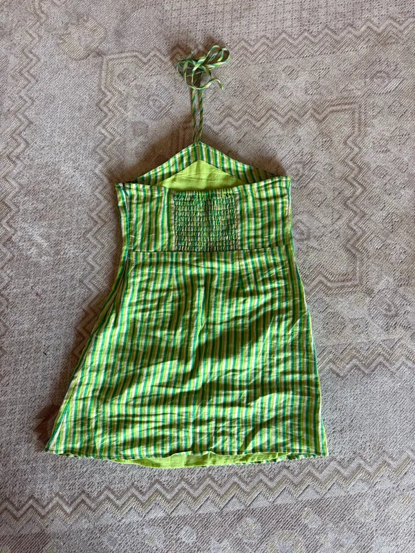 Faithfull the Brand Green Halter Dress - Image 3