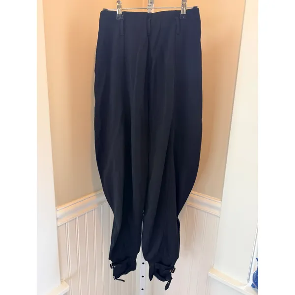 NWT Halara Black Ribbed Jodhpur Harem Pants Buckle Ankle XS - Image 3