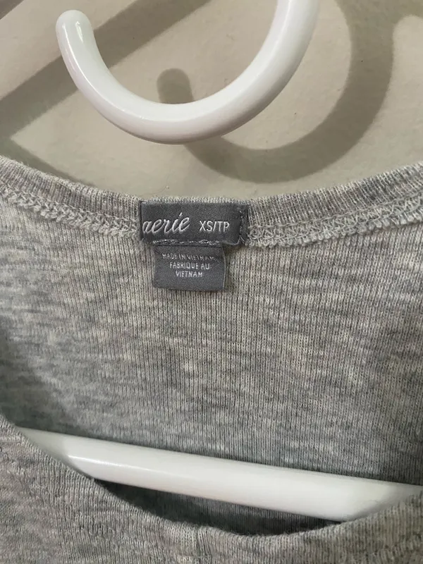 aerie Heather Gray Twist-Front Tank - Image 4