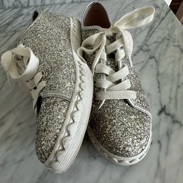 Kate Spade Vale Sneaker in Silver Glitter Sparkle - Image 11