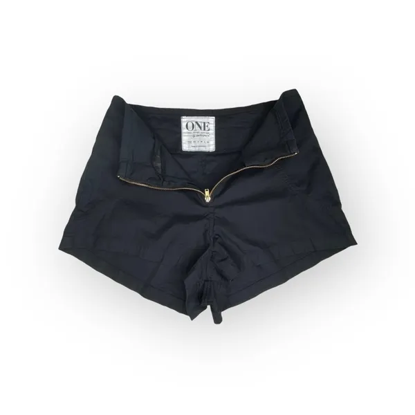 One Teaspoon ✌︎︎ High Waist Exposed Zip Front Lightweight Shorts ✌︎︎ Black XXS - Image 5