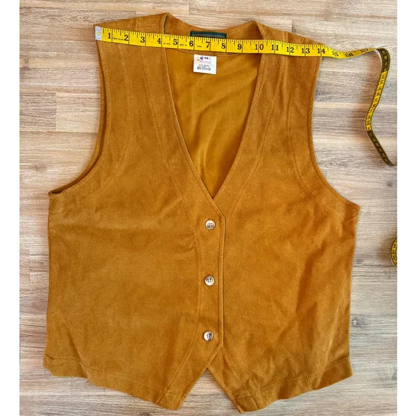 Willowbend Vintage Brown Vest Size Medium 90s Western Americana Unisex Halloween - Image 8