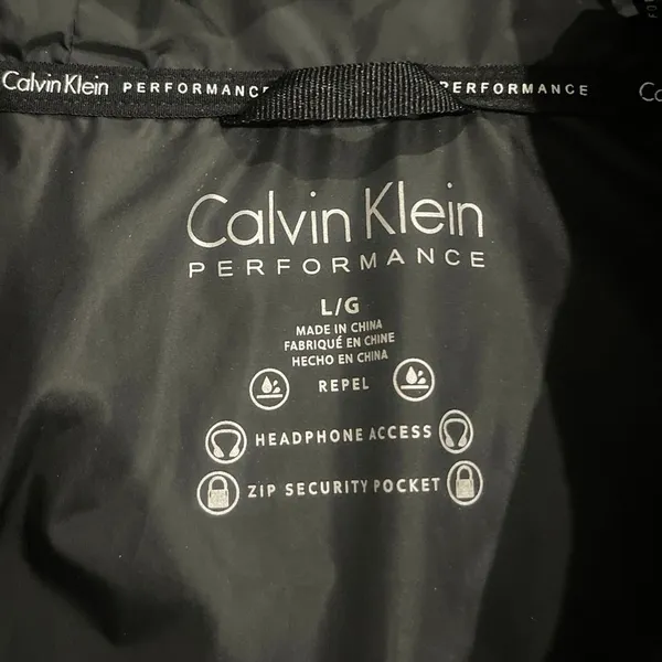 Calvin Klein Performance Hooded Long Lightweight Windbreaker Jacket SZ L Outdoor - Image 4