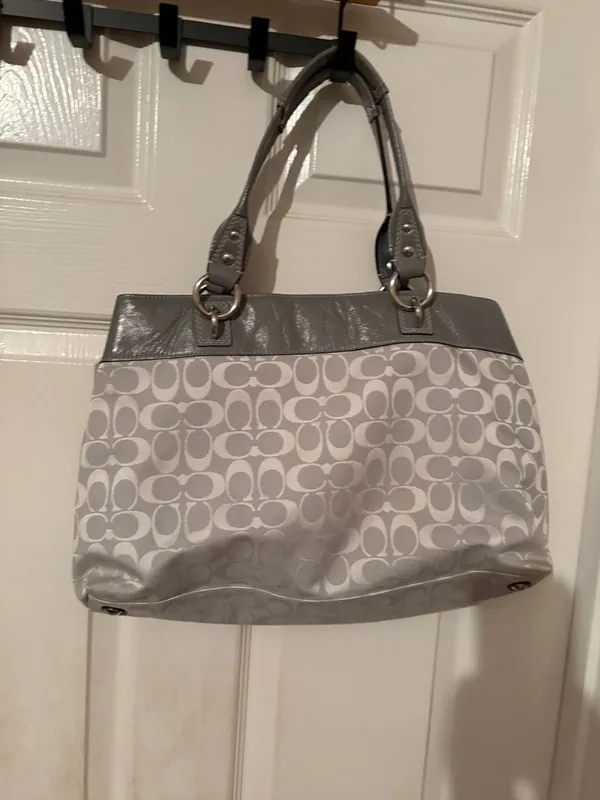 COACH Brooke Jacquard‎ Satchel Handbag Gray J1072-F15533 - Image 2