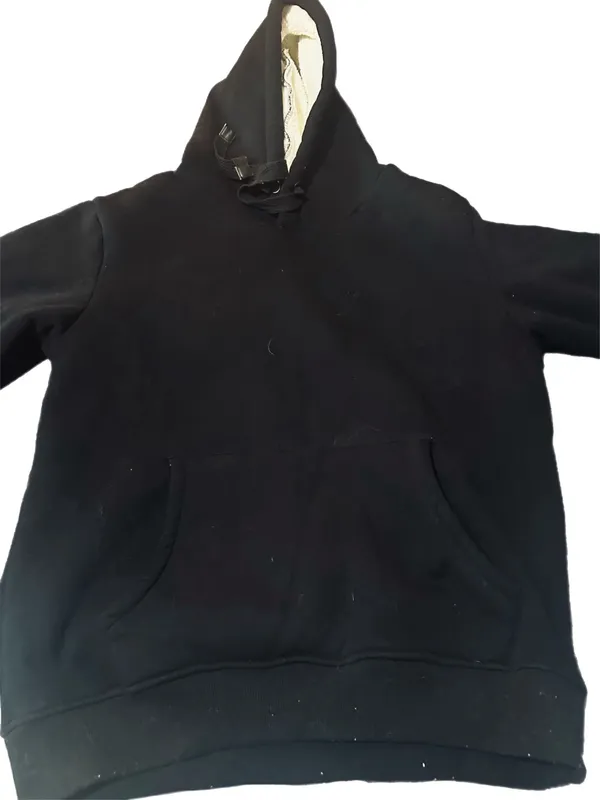 Fleece Lined Sweatshirt Black Size M - Image 2