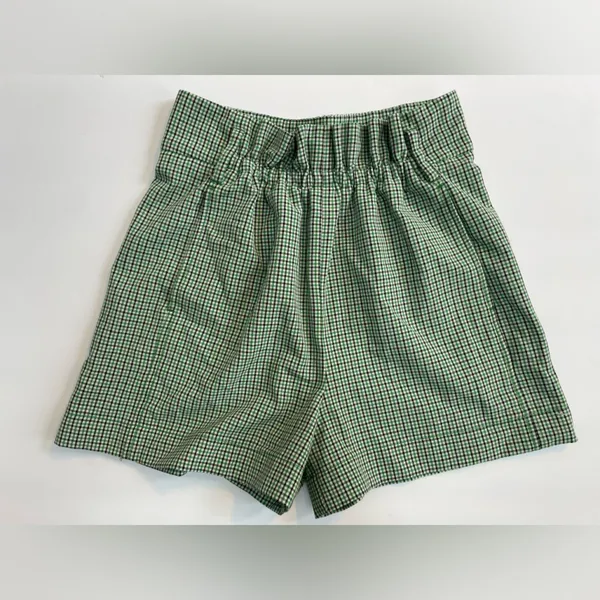 WILFRED Aritzia Gelas High Rise Paperbag Waist Gingham Paid Picnic Shorts Size 4 - Image 10
