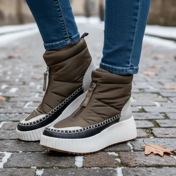 NEW Dolce Vita Devlin Quilted Sneaker Boot in Olive Green - Image 2