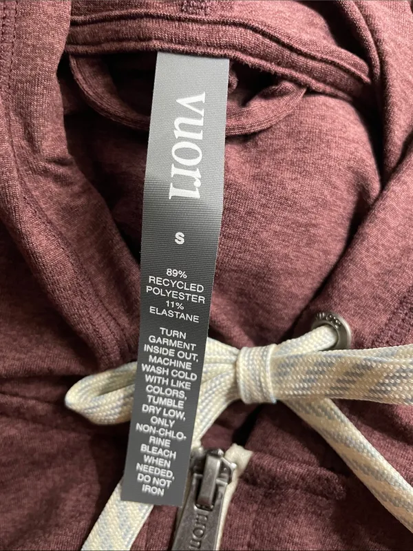 Vuori NWOT Halo Performance Hoodie Heather Red Full-Zip sweatshirt S - Image 6