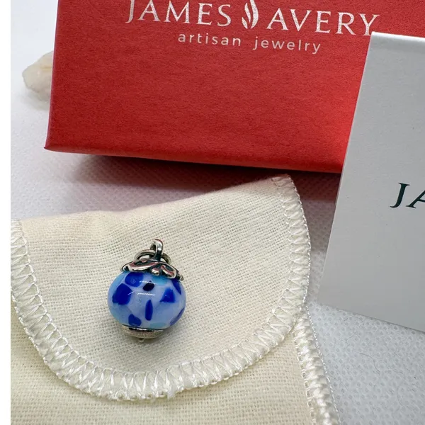 James Avery Retired Gentle Wave Blue Glass Finial Charm Sterling Silver Rare - Image 11