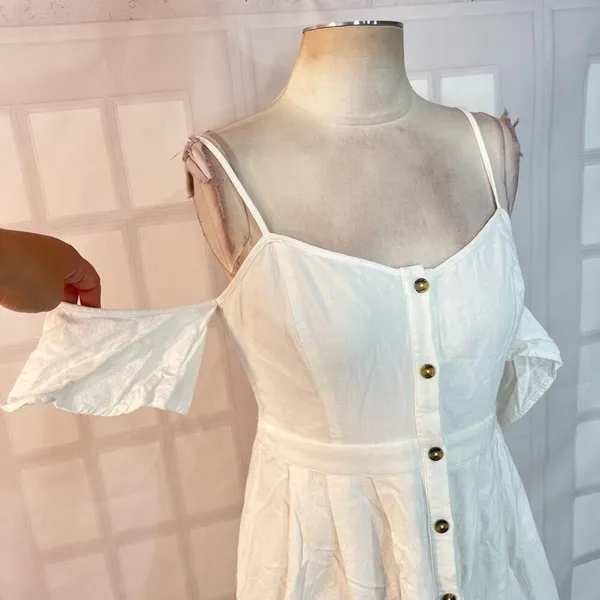 Lulu’s I've Got Love White Off-the-Shoulder Midi Dress size medium - Image 6