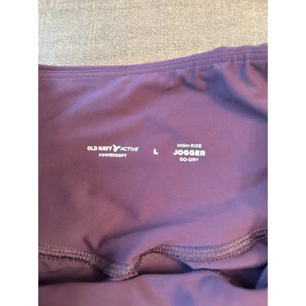 Old Navy Women's Active Purple Powersoft High Rise Go Dry Joggers Size Large - Image 4