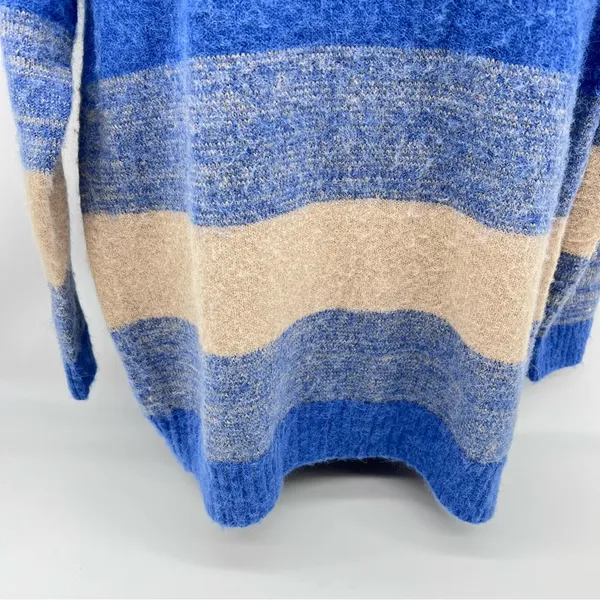 Madewell Blue and Tan Crewneck Sweater-Size XS - Image 3