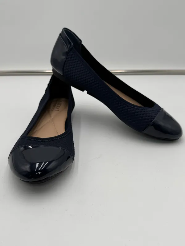 Alfani Step N Flex Women’s Size 6M Navy Blue Patent Cap Toe Ballet Flats - Image 3