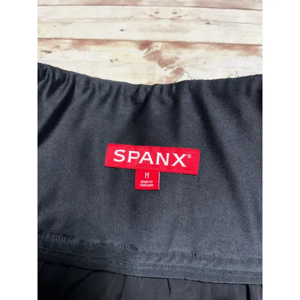 Spanx Poplin Smocked A-Line Midi Skirt Size Medium Smocked Waistband NWT - Image 4