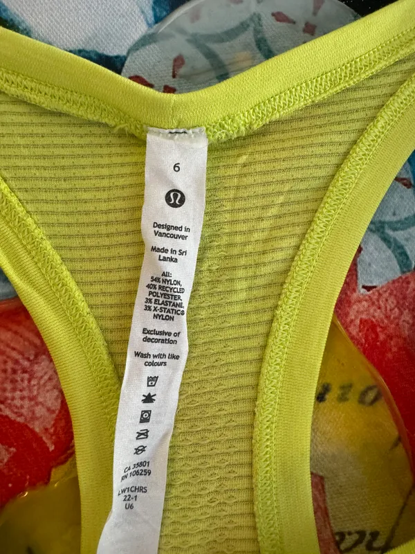 Lululemon Yellow Tank - Image 2