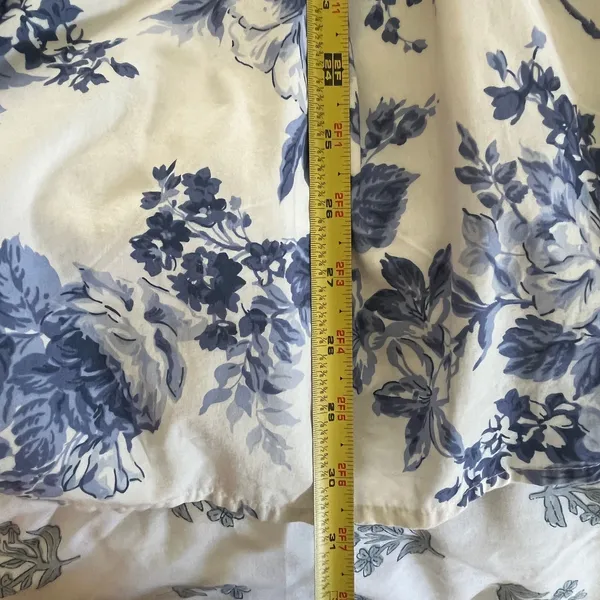 Abercrombie Emerson Poplin Puff Sleeve Mini Dress Floral Blue White Small‎ - Image 8