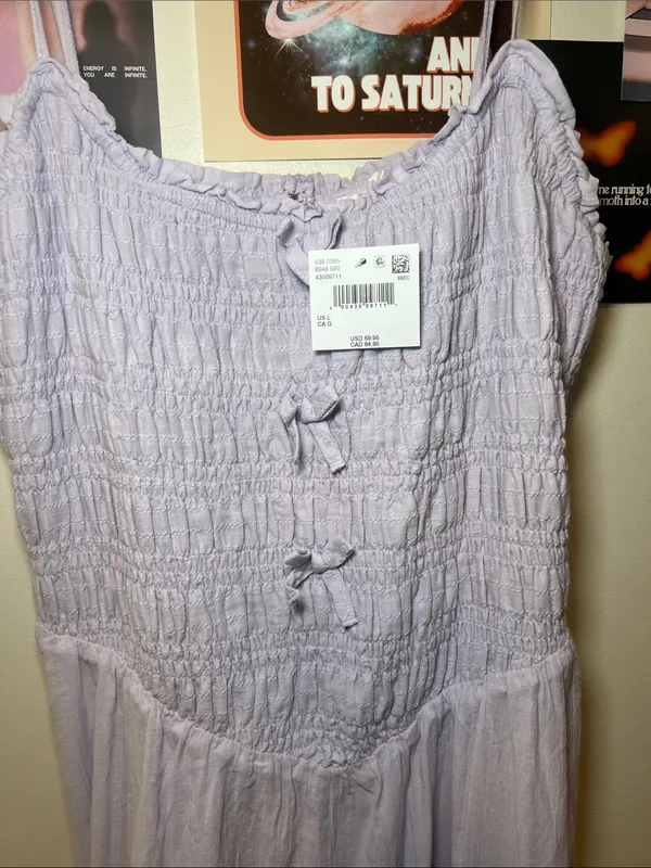 American Eagle NWT Purple Maxi Dress w Bows - Image 4