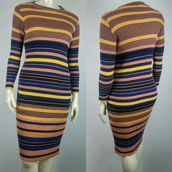 ASOS‎ Stripe Long Sleeve Dress Size US 4 - Image 2