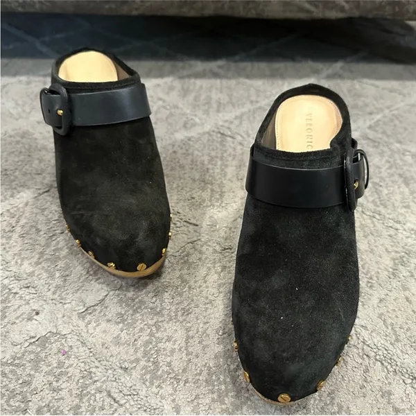 Veronica Beard Dacey Studded Clogs Black 8 - Image 2