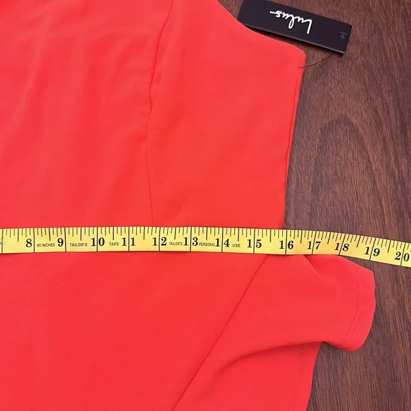 Lulus Great Things‎ Ruffled Bodycon Coral Red Dress Size XL - Image 6