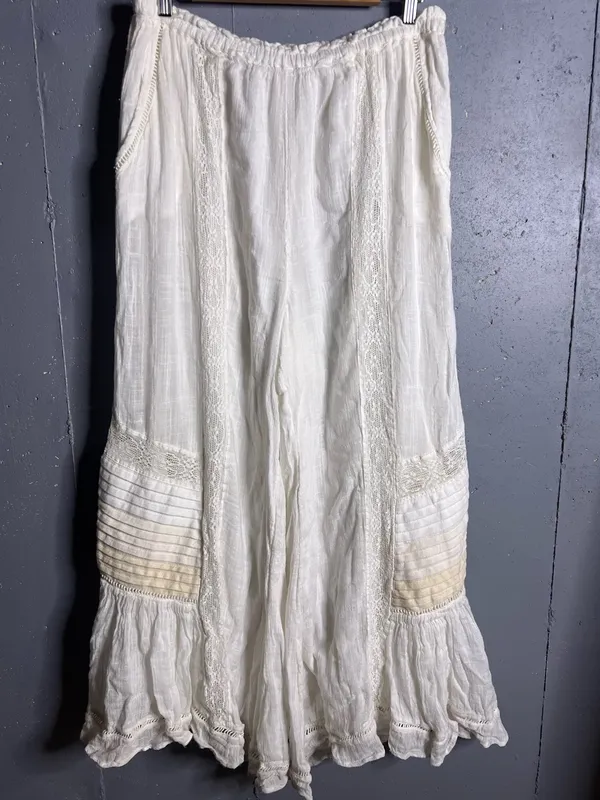 Free People Bali Alana Top and Pant Cloud Dancer Combo Set in size XL. - Image 3