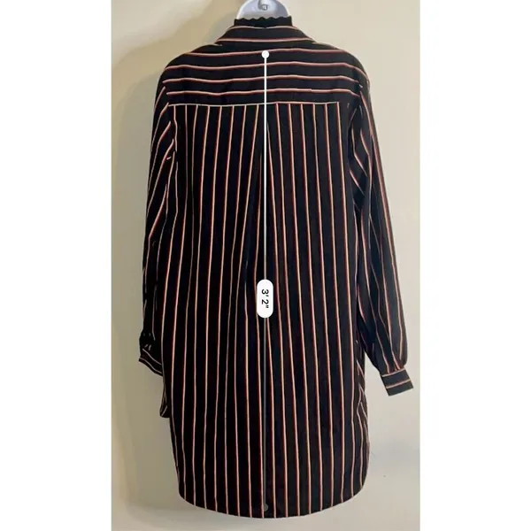 Women’s Black Red Striped Button Down Oversized - Image 7
