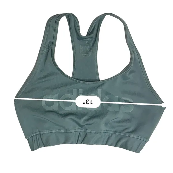 Adidas Sportswear Green Climalite Logo Sports Bra SMALL Gym Workout Lounging - Image 6