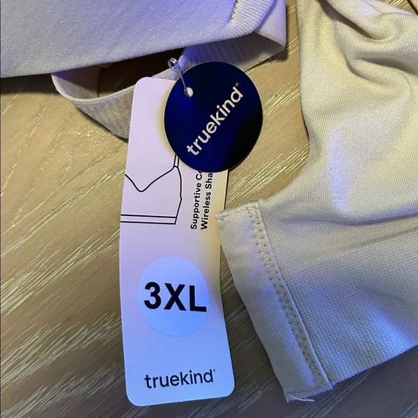 Truekind® Supportive Comfort Wireless Shaping Bra, Beige, 3XL, open package - Image 7