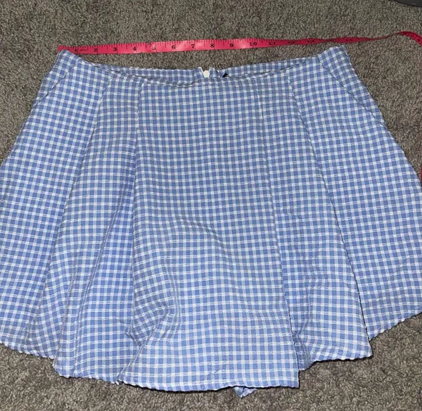 ZARA Gingham Skort Pleated - Image 3