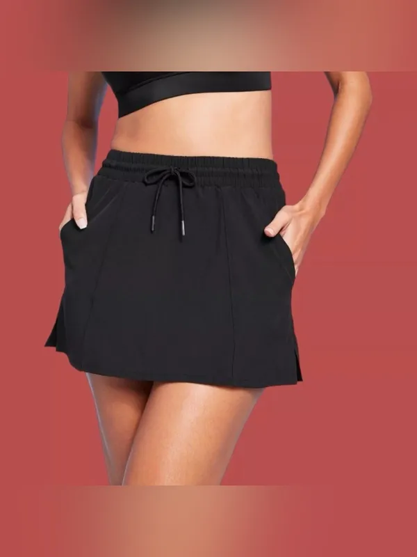 NWT Kona Sol Black Quick Dry Swim Skort Cover-Up Size Small 4-6 Pockets - Image 2