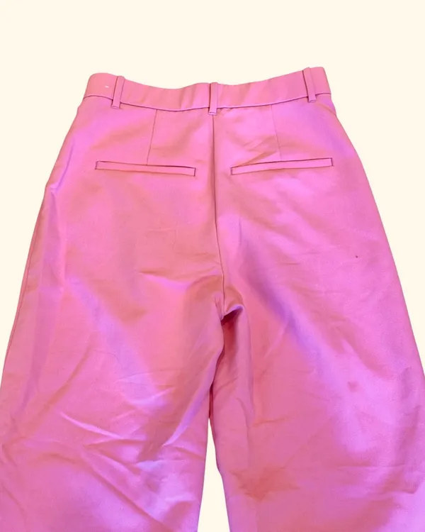 Abercrombie & Fitch Pink Pleated Pants Dress 28 6 Work High Waisted - Image 5