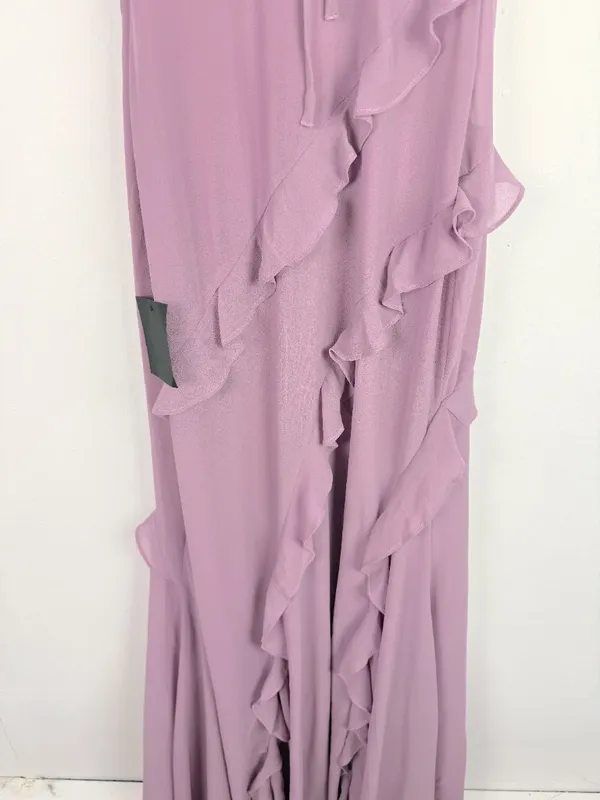 NWT Lulus Fancy Sweetness Lavender Ruffled Lace-Up Sleeveless Maxi Dress XXS - Image 13