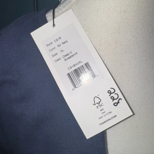 Deep v sweatshirt Blue Size XL - Image 8