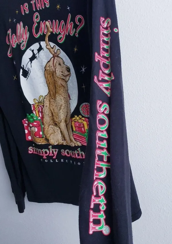 Simply Southern Christmas Dog Long Sleeve TShirt - Image 5